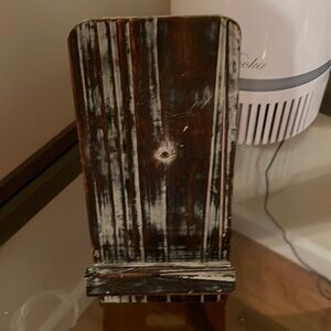 Wood I phone stand